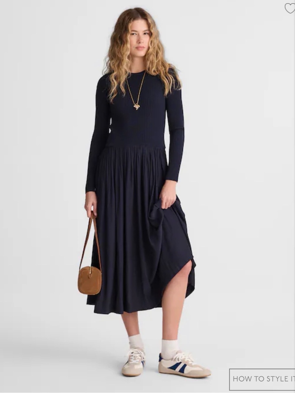 Madewell Size M/L Ribbed Scoopneck Midi Dress NZ375